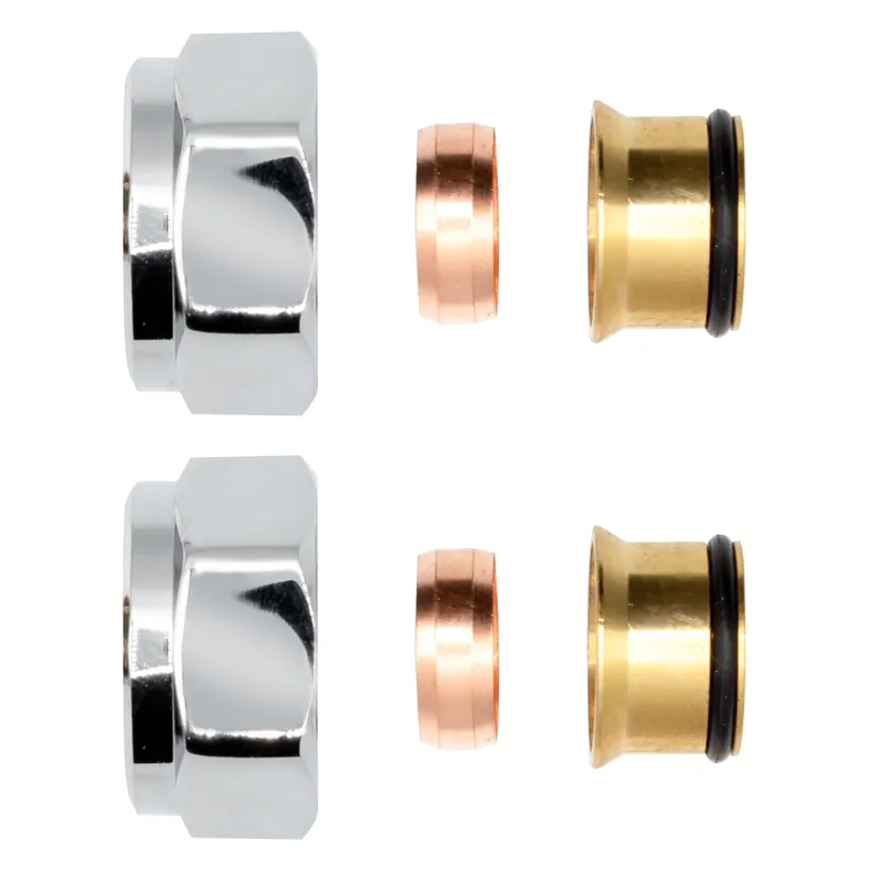 Nu Kopen Belrad Klemkoppelingen 15mm - Chroom - 2 stuks