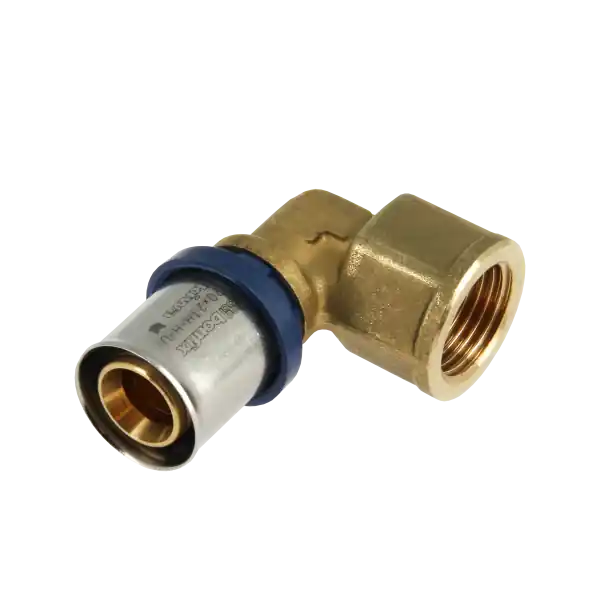 Alleen Vandaag Bonfix Alu-Pers Kniekoppeling - Pers x Binnendraad - Messing - 20mm x 1/2"