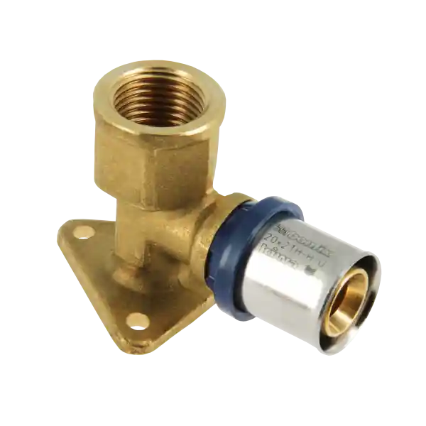 Bonfix Alu-Pers Muurplaatkoppeling - 47mm - Pers x Binnendraad - Messing - 20mm x 1/2" Superprijs