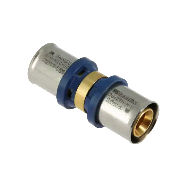 Bonfix Alu-Pers Rechte Koppeling - Pers - Messing - 20x20mm Express Levering