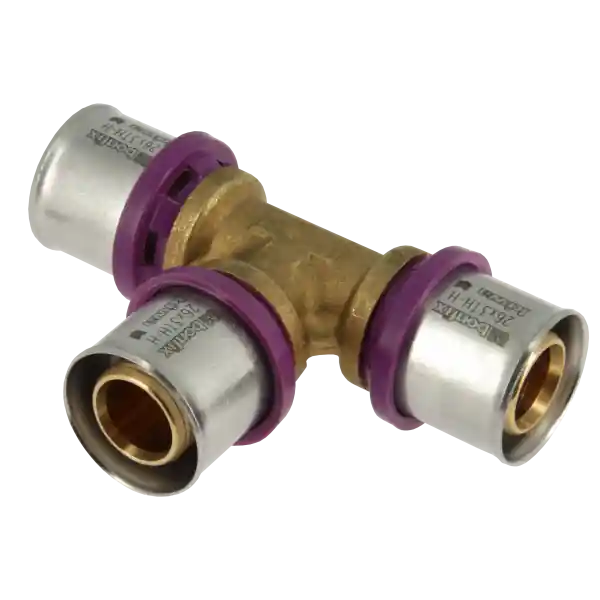 Bonfix Alu-Pers T-Koppeling - Pers - Messing - 26x26x26mm Uitverkoop