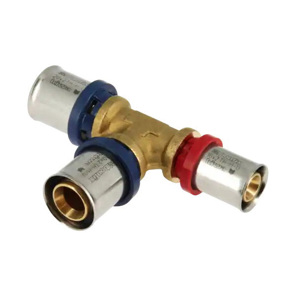 Actieprijs Bonfix Alu-Pers Verlopend T-Koppeling - Pers - Messing - 20x20x16mm