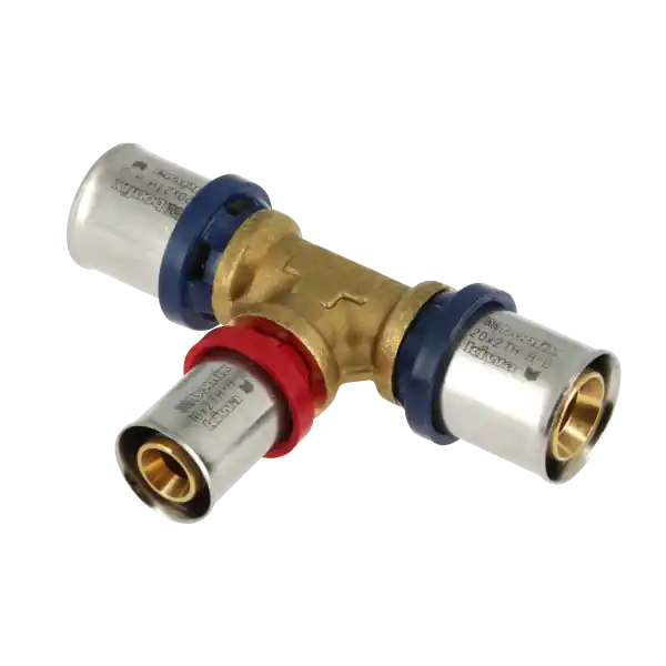 Alleen Vandaag Bonfix Alu-Pers Verlopend T-Koppeling - Pers - Messing - 20x16x20mm