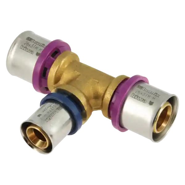 Bonfix Alu-Pers Verlopend T-Koppeling - Pers - Messing - 26x20x26mm Goedkoop