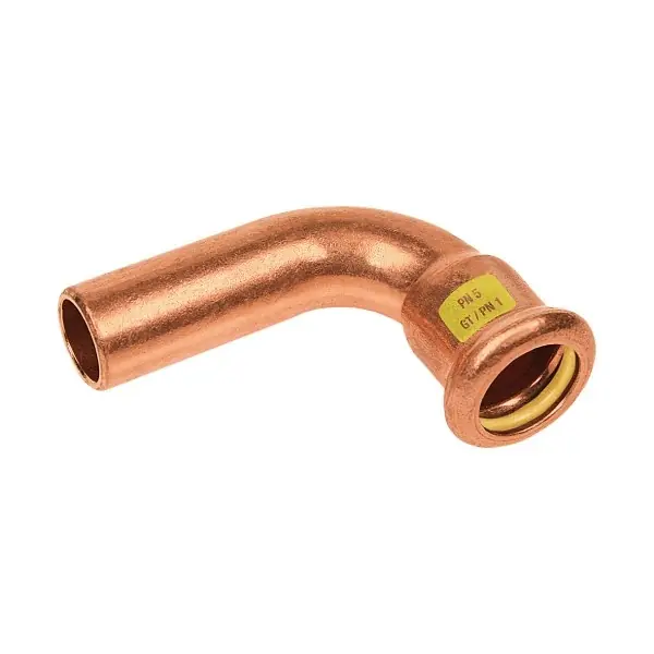 Bonfix Press Insteekbocht 90° - Gas - Pers - Roodkoper - 22x22mm Nieuw