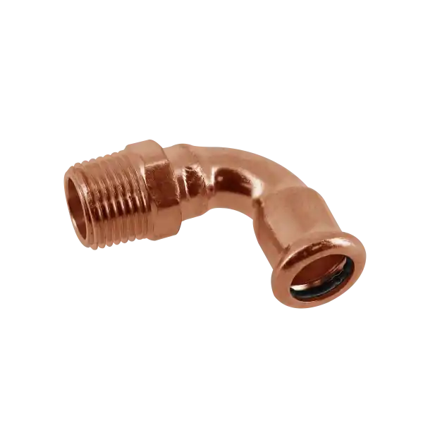 Exclusieve Aanbieding Bonfix Press Kniekoppeling - Pers x Buitendraad - Roodkoper - 22mm x 3/4"