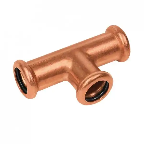 Bonfix Press T-Koppeling - Pers - Roodkoper - 22x22x22mm Snelle Levering