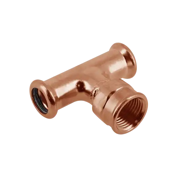Bonfix Press T-Koppeling - Pers x Binnendraad - Roodkoper - 15mm x 1/2" x 15mm Bestseller