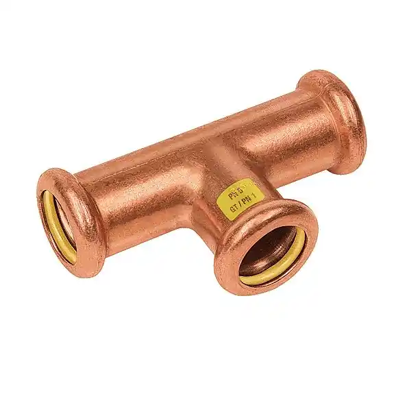 Bonfix Press Verlopend T-Koppeling - Gas - Pers - Roodkoper - 15x12x15mm Hete Deal