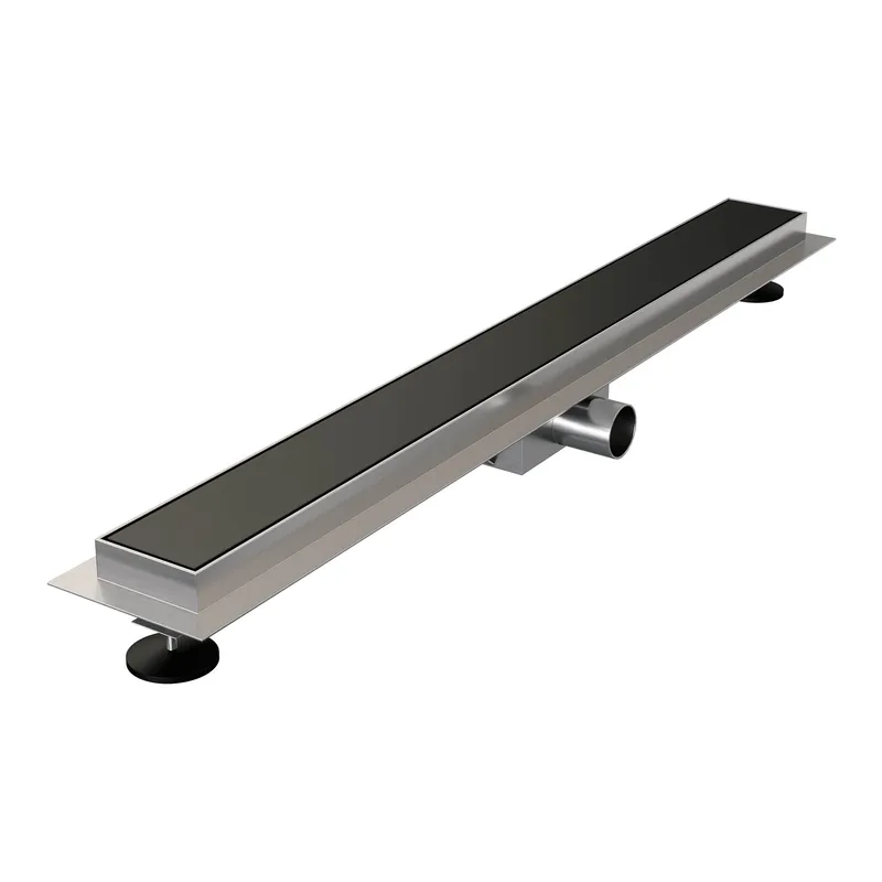 Koop Online Brauer Black Edition Douchegoot met Multifunctioneel Tegelinlegrooster, Vloerflens & Zijuitloop - 80cm - Mat Zwart