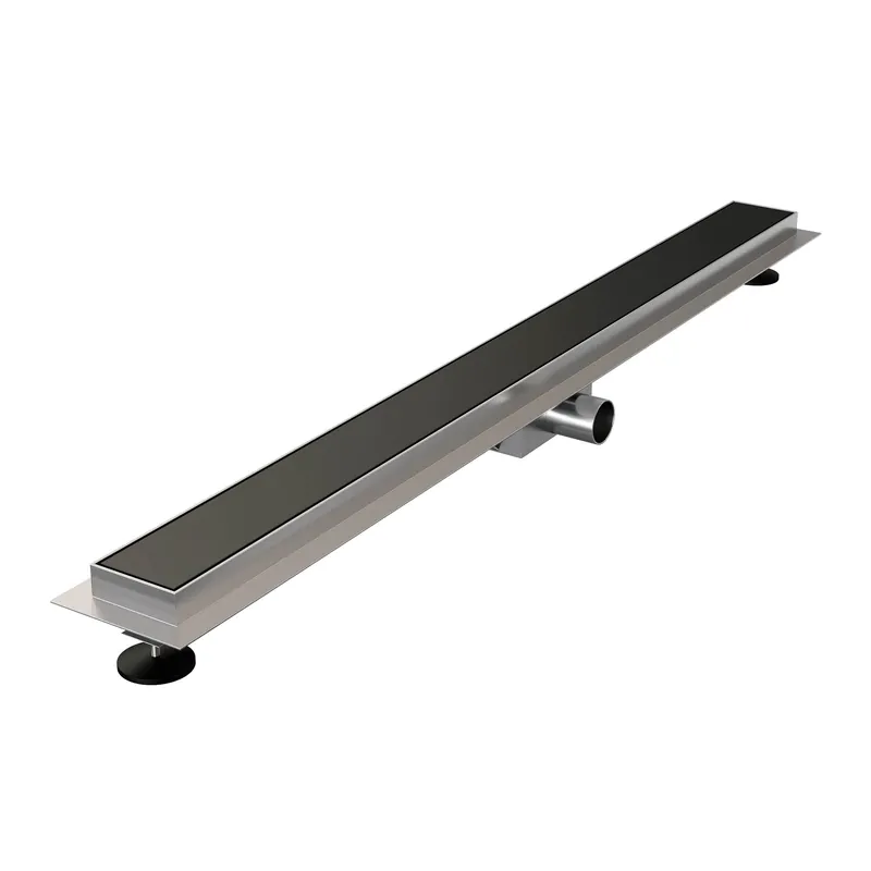 Express Levering Brauer Black Edition Douchegoot met Multifunctioneel Tegelinlegrooster, Vloerflens & Zijuitloop - 100cm - Mat Zwart