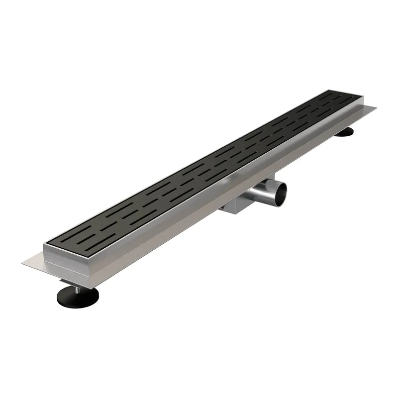 Brauer Black Edition Douchegoot met Rooster, Vloerflens en Zijuitloop - 70cm - Mat Zwart Betaalbaar