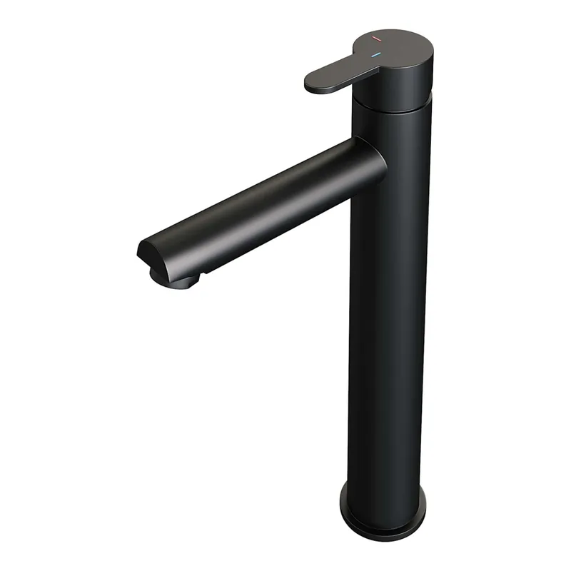 Lage Prijs Brauer Black Edition Opbouw Wastafelmengkraan - Hoog - Hendel Model D - Mat Zwart