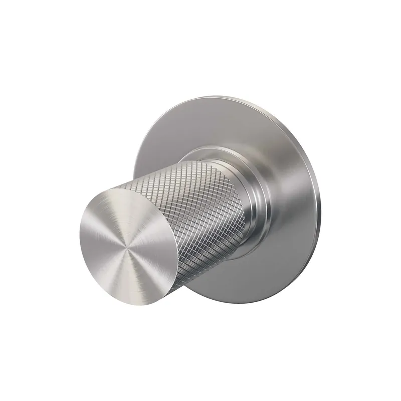 Fabrieksprijs Brauer Brushed Carving Inbouw Stopkraan - Geribbeld Draaiknop - PVD - Geborsteld RVS