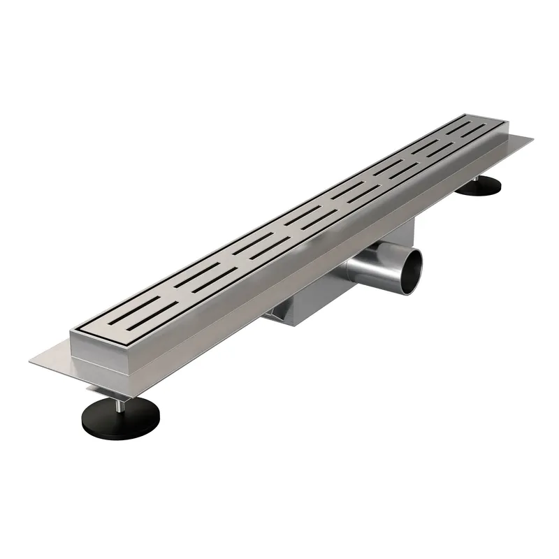 Exclusieve Aanbieding Brauer Brushed Edition Douchegoot Small met Rooster, Vloerflens en Zijuitloop - 50cm - PVD - Geborsteld RVS