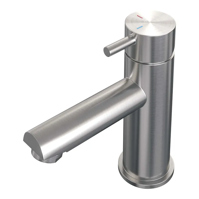 Hoge Kwaliteit Brauer Brushed Edition Opbouw Wastafelmengkraan - Laag - Hendel Model B - PVD - Geborsteld RVS