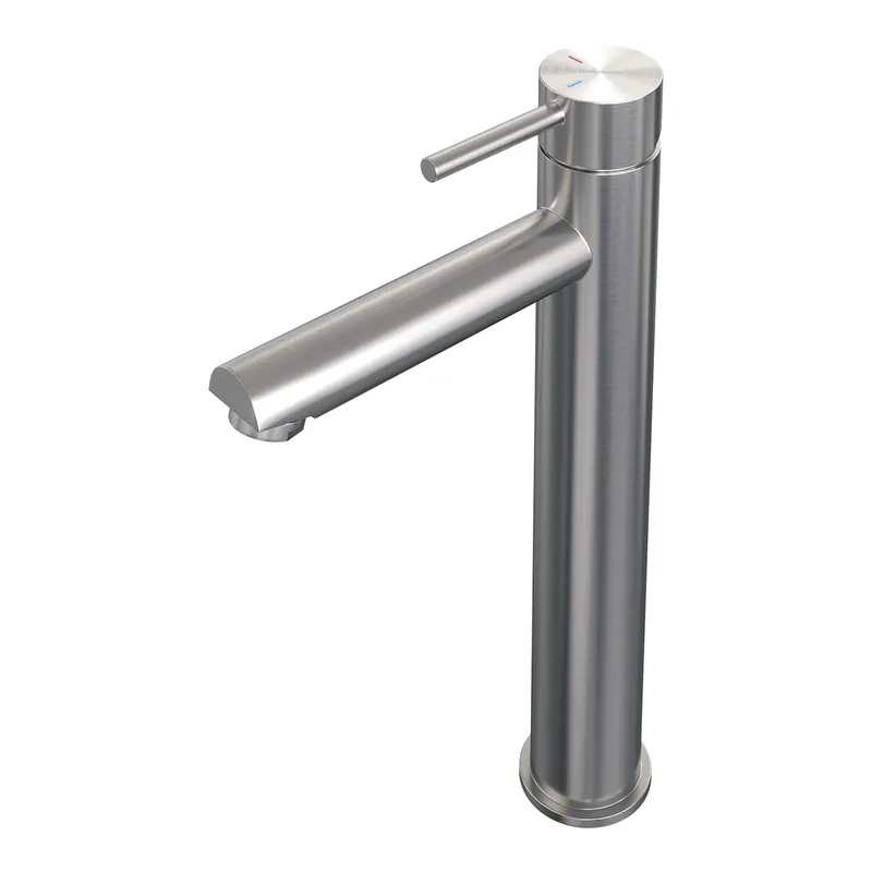 Brauer Brushed Edition Opbouw Wastafelmengkraan - Hoog - Hendel Model A - PVD - Geborsteld RVS Korting