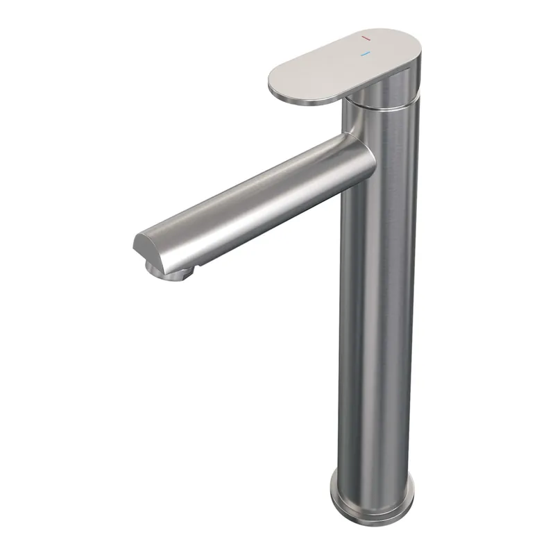 Brauer Brushed Edition Opbouw Wastafelmengkraan - Hoog - Hendel Model C - PVD - Geborsteld RVS Bestel Nu