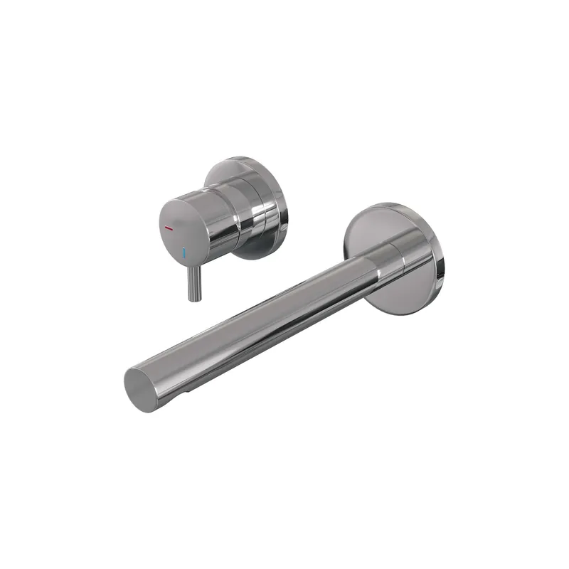 Brauer Chrome Edition Inbouw Wastafelmengkraan met Rechte Uitloop & Rozetten - Model B2 - Hendel Links - Chroom Korting