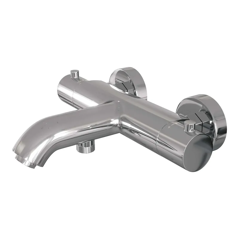 Brauer Chrome Edition Opbouw Thermostatisch Bad/Douchekraan - Draaiknoppen - Chroom Gratis Retour