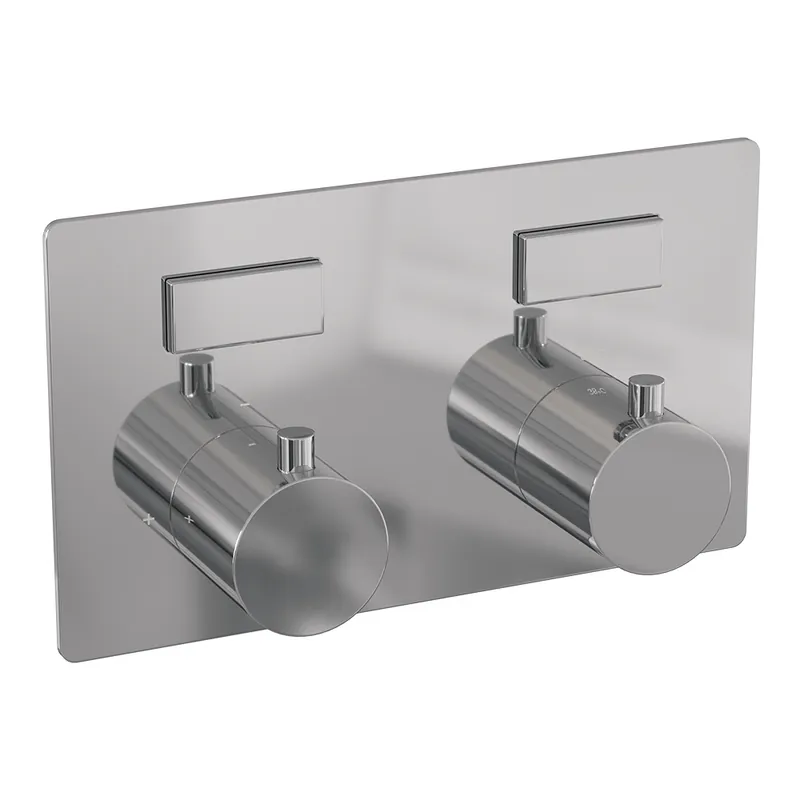Brauer Chrome Edition Thermostatisch Inbouwkraan met 2-Weg Omstel - 2 Drukknoppen & 2 Draaiknoppen - Chroom Dagaanbieding