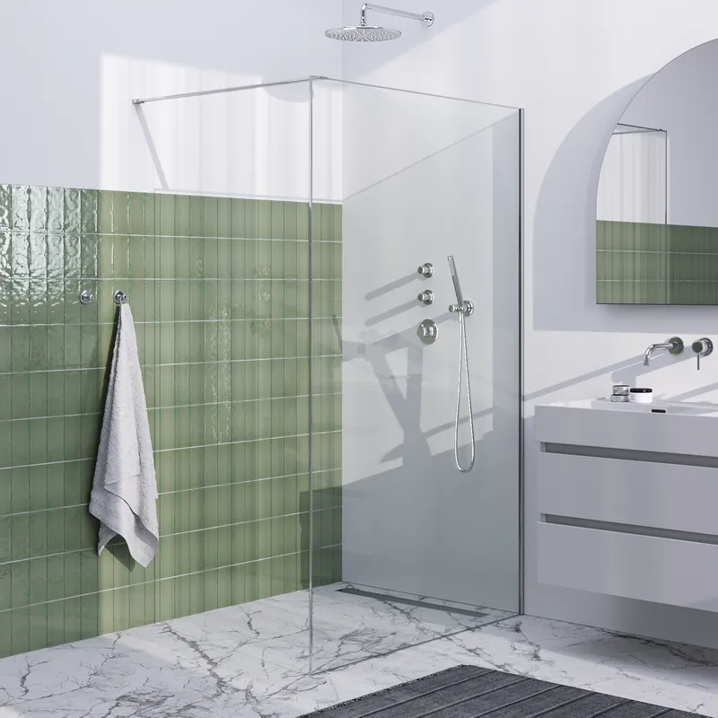 Favoriet Brauer Chrome Frame - Inloopdouche - 8mm Helder Glaswand met Frame - 120x200cm - Muurprofiel & Stabilisatiestang - Chroom