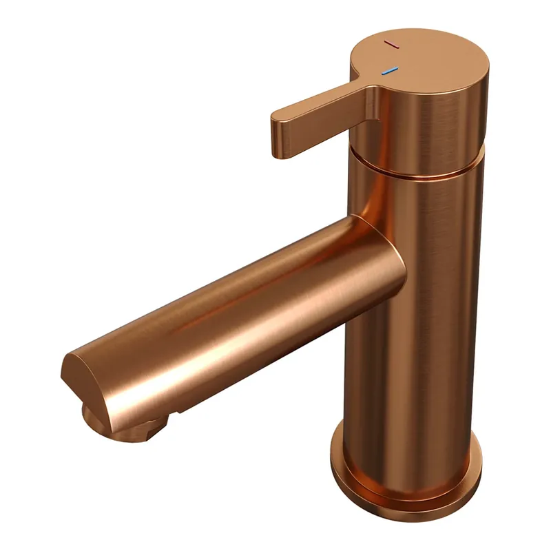 Betaalbaar Brauer Copper Edition Opbouw Wastafelmengkraan - Laag - Hendel Model E - Geborsteld Koper