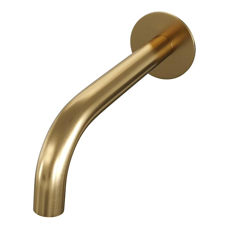 Brauer Gold Edition Gebogen Uitloop met Rozet - PVD - Geborsteld Goud Direct Beschikbaar