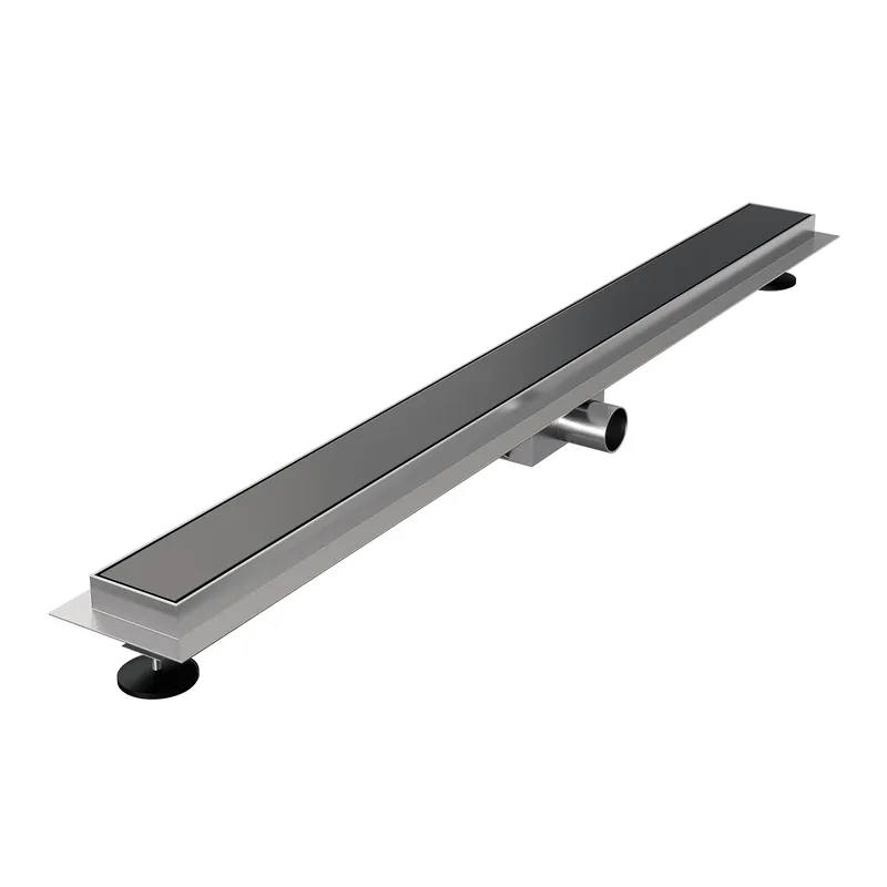Brauer Gunmetal Edition Douchegoot met Multifunctioneel Tegelinlegrooster, Muurflens en Zijuitloop - 90cm - PVD - Geborsteld Gunmetal Gereduceerde Prijs
