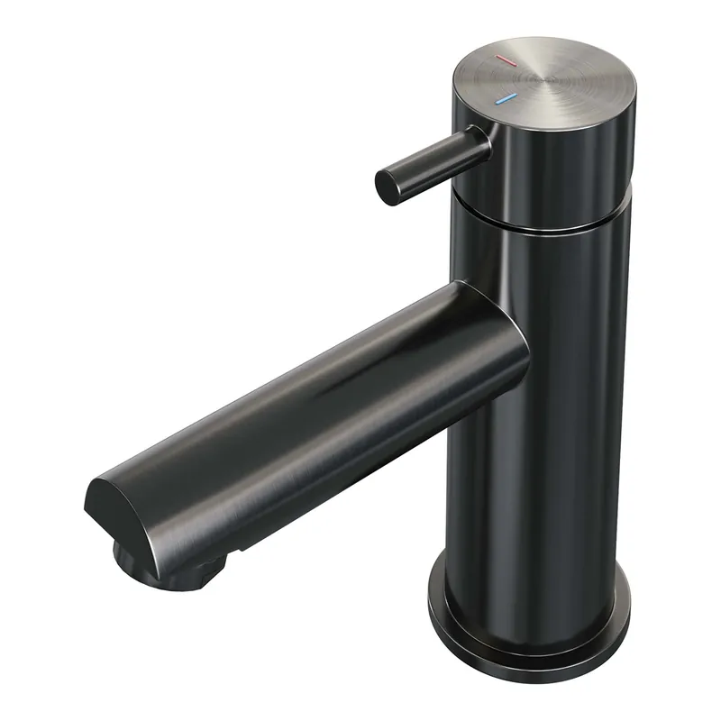 Brauer Gunmetal Edition Opbouw Wastafelmengkraan - Laag - Hendel Model B - PVD - Geborsteld Gunmetal Goedkoop