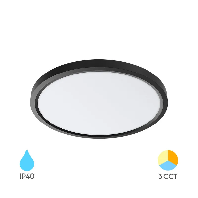 Braytron Jade LED Opbouw Lamp - Rond - 45W - IP20 - CCT - Zwart Merkproduct