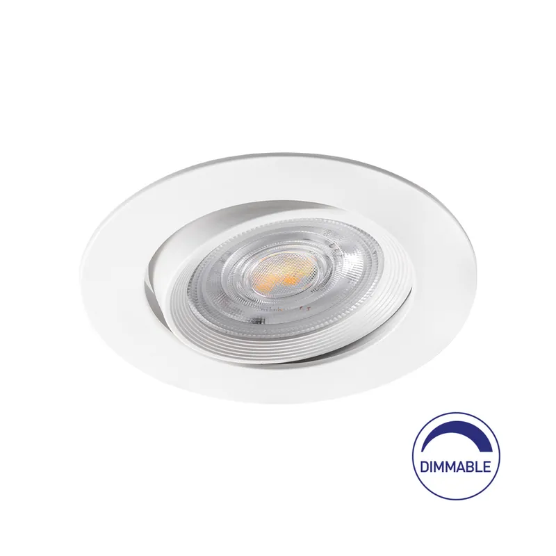 Braytron LED Inbouw Spot Dimbaar - IP20 - 7W - Aanpasbare Kleur CCT - Rond Ø85mm - Wit Voordeelprijs