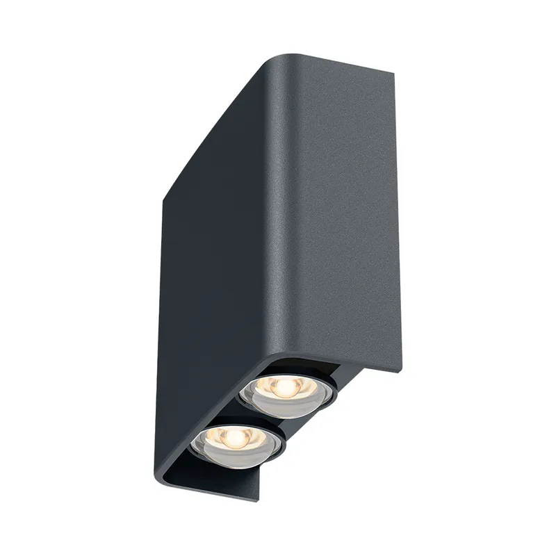 Braytron Vector LED Wandlamp CCT- IP65 - 4x1W - Zwart Weekendaanbieding