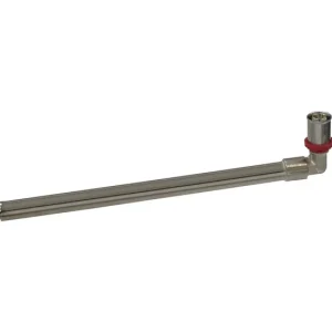 Korting Fornara ForPress Radiatorbocht - 20cm Buis - Pers x Knel - Messing - 16x15mm