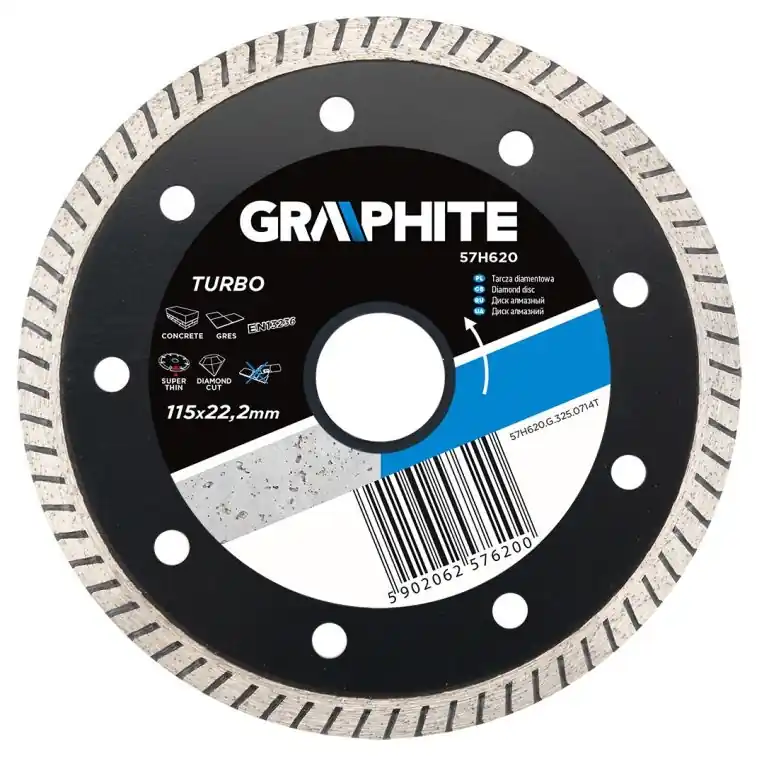 Graphite Diamantschijf Turbo 115x22,2x6,0x1,3mm Flitsaanbieding