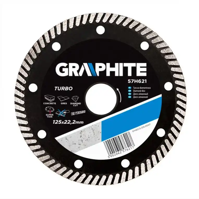 Graphite Diamantschijf Turbo 125x22,2x6,0x1,4mm Veilige Betaling