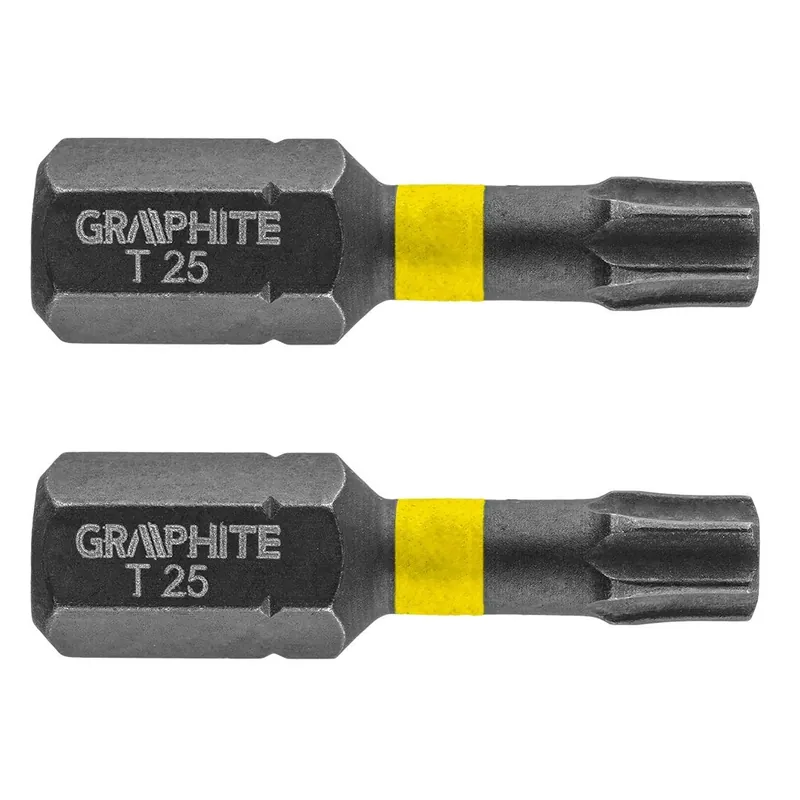Direct Verzonden Graphite Impact Bit T25 x 25 mm - 2 stuks