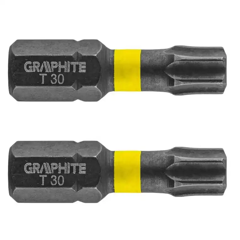 Graphite Impact Bit T30 x 25 mm - 2 stuks Beperkt Aanbod