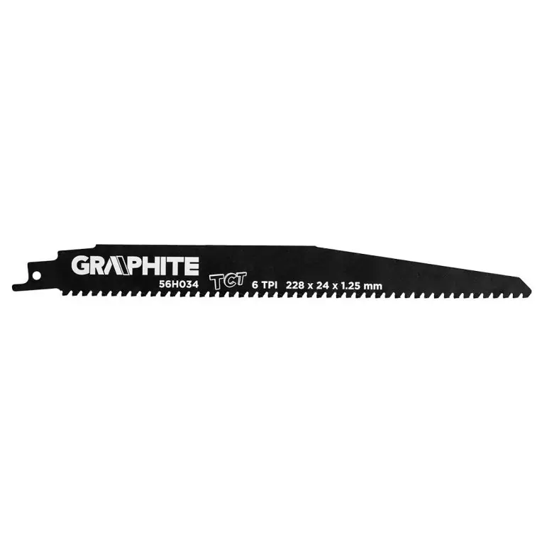 Graphite Reciprozaagblad 228x24x1,25 6TPI - 2 stuks Actieprijs