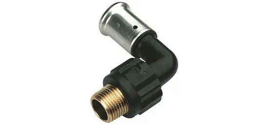 Henco Kniekoppeling - Pers x Buitendraad - Kunststof - 20mm x 3/4" Nu Kopen