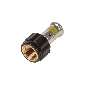 Gereduceerde Prijs Henco Rechte Verloopkoppeling - Gas - Pers x Binnendraad - Kunststof - 20mm x 1/2"