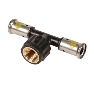 Korting Henco Verlopend T-Koppeling - Gas - Pers x Binnendraad - Kunststof - 16mm x 1/2" x 16mm
