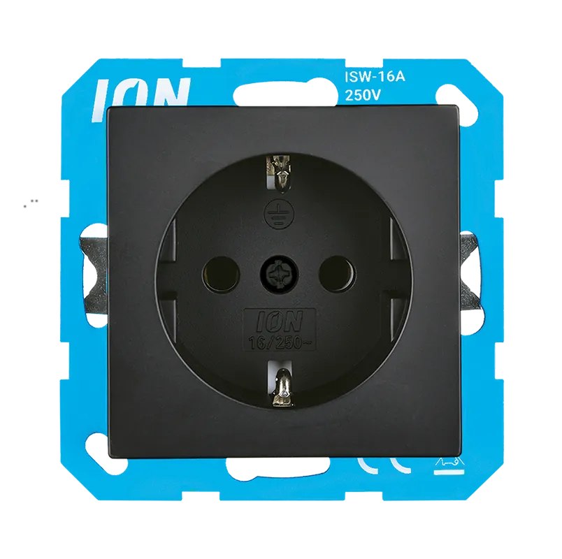 Rechtstreeks Van De Fabrikant ION Industries Wandcontactdoos RA V1/J1 Mat Zwart