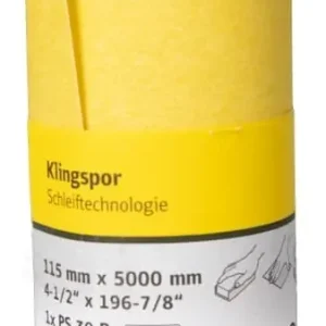 Klingspor PS30D Schuurrol - K100 - 115mm x 5m - Geel Beperkt Aanbod