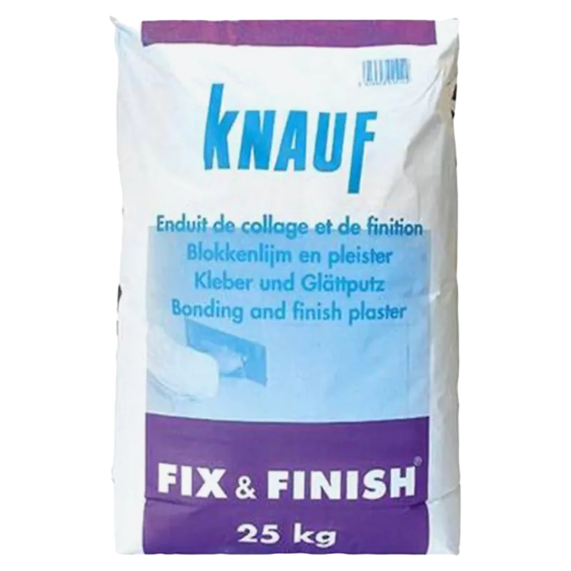 Knauf Fix & Finish Gipsmortel - Binnen - Wit - 25kg Korting