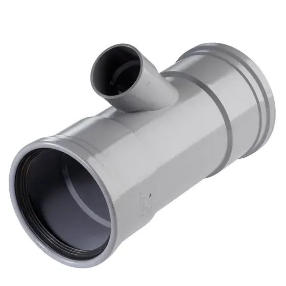 Laatste Kans Martens PVC Verloop T-stuk 45° Manchet/Manchet/MOF - 110x40mm