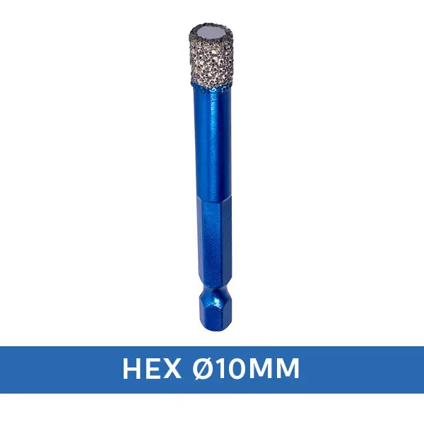 Maxifix Diamant Tegelboor Droog - HEX - Wax - Ø10mm Laatste Versie