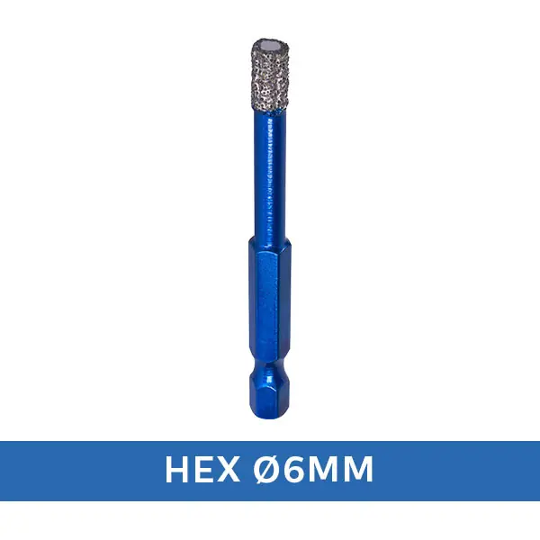 Maxifix Diamant Tegelboor Droog - HEX - Wax - Ø6mm Snelle Levering