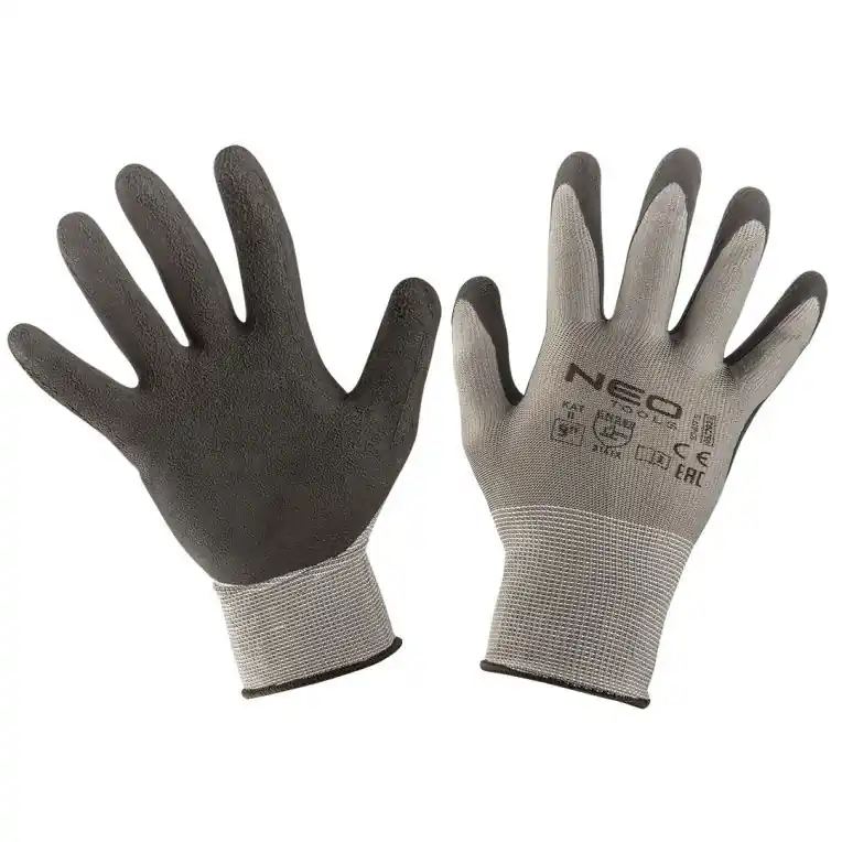 Populair NEO TOOLS Latex Coated Nylon Werkhandschoenen - M9