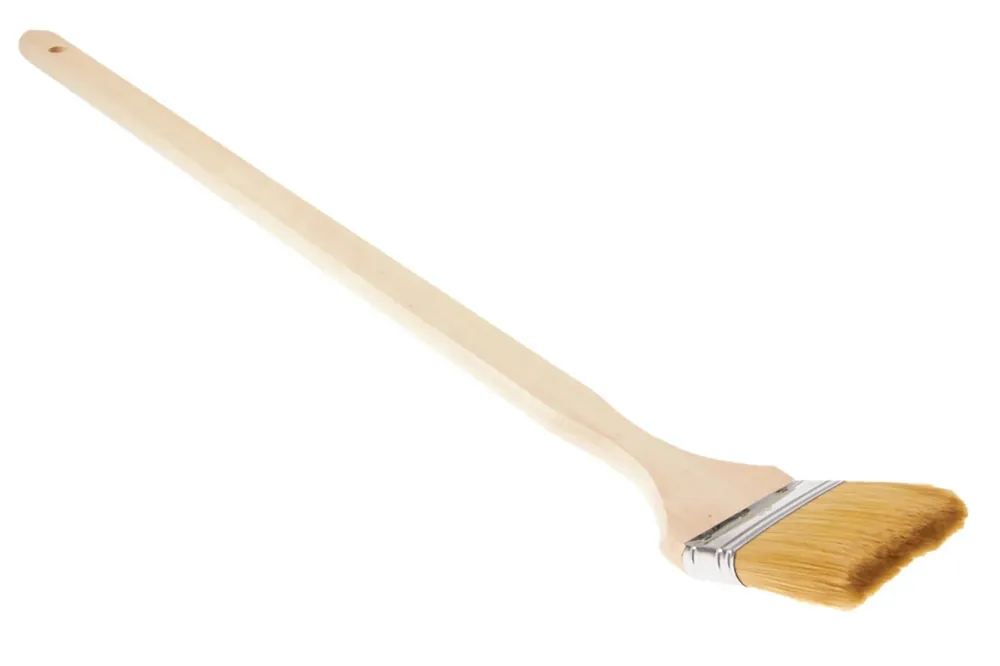 Professioneel Dubbeldik Radiatorkwast met Houten Steel - 3,0dms - 80cm Laatste Kans